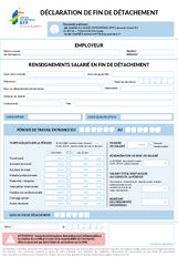 Formulaire de déclaration de fin de détachement