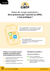 En Bref | Dates de congé, paiements : être prévenu par courriel ou SMS, c'est pratique !
